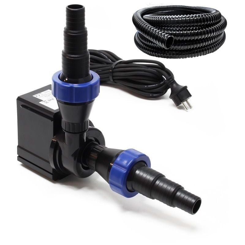 Pompe Bassin De Jardin 14000 l/h, + 10m de tuyau 40mm Utilisation Dans et hors de l'eau