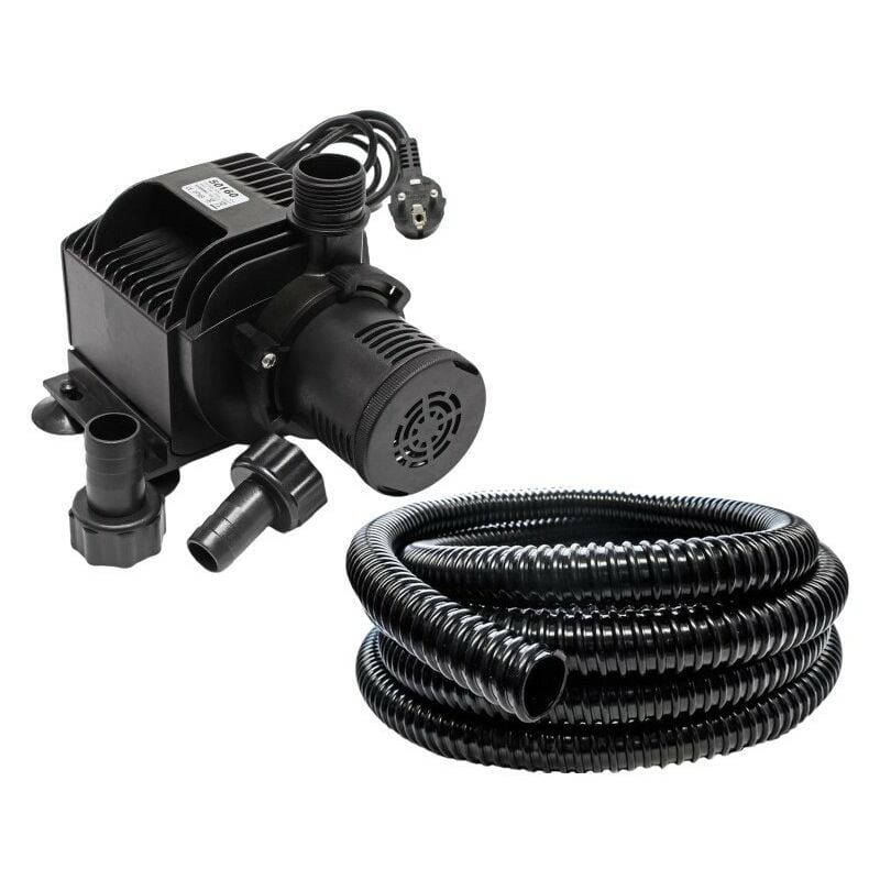Pompe bassin de jardin débit de 4000 l/h 65W. + 5m de tuyau Pour bassin 2000 à 4000 litres environ