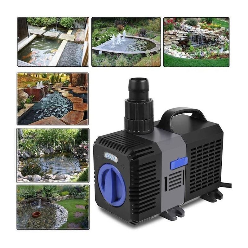 Le Poisson Qui Jardine - Pompe à eau bassin de jardin hyper eco 8000 l/h 70W