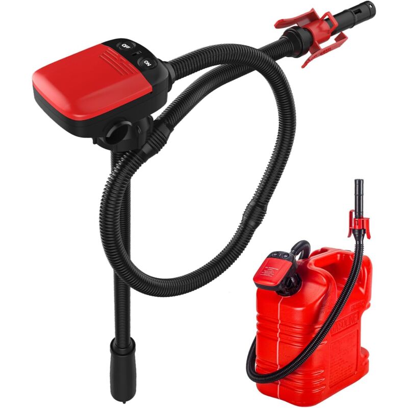 Coocheer - Pompe Carburant Électrique avec Stop Automatique,Pompe Diesel, Pompe de Transfert de Liquide avec Adaptateur 3 Tailles,Pompe à Bidon avec