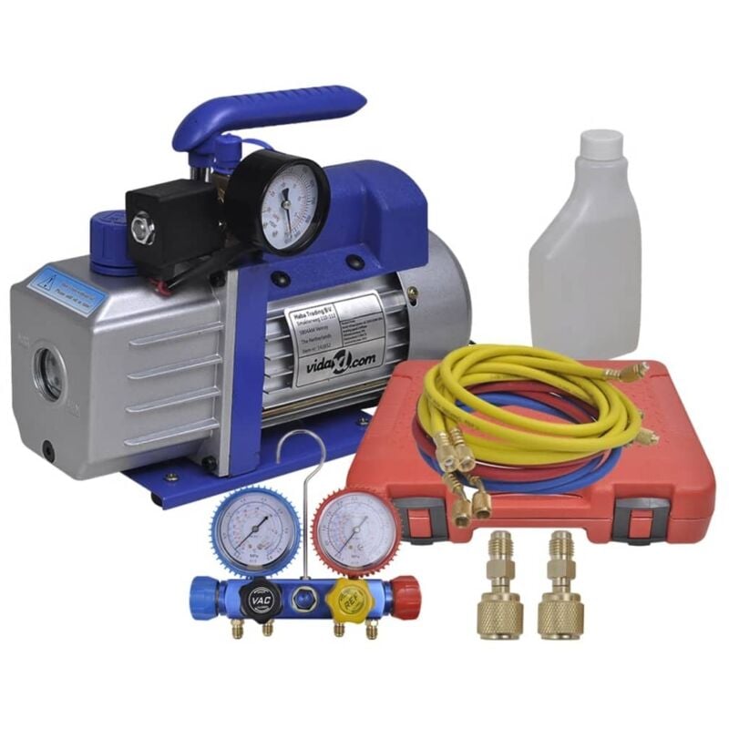 Vidaxl - Pompe d'aspiration à un étage et manomètres à 4 voies