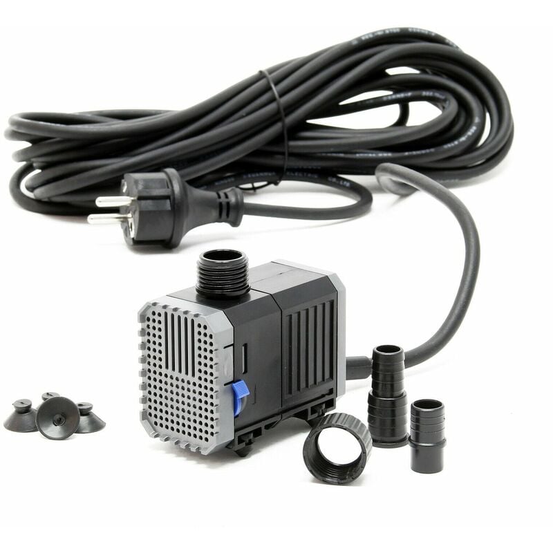 Pompe de bassin filtre cours 500 litres par heure 7 watts câble 10 m