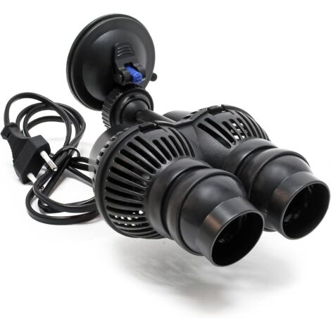 Pompe De Brassage Double - 6000 L/h - 12 W - Axe En Céramique - Aquarium Eau De Mer Et Douce - Fixation Ventouse