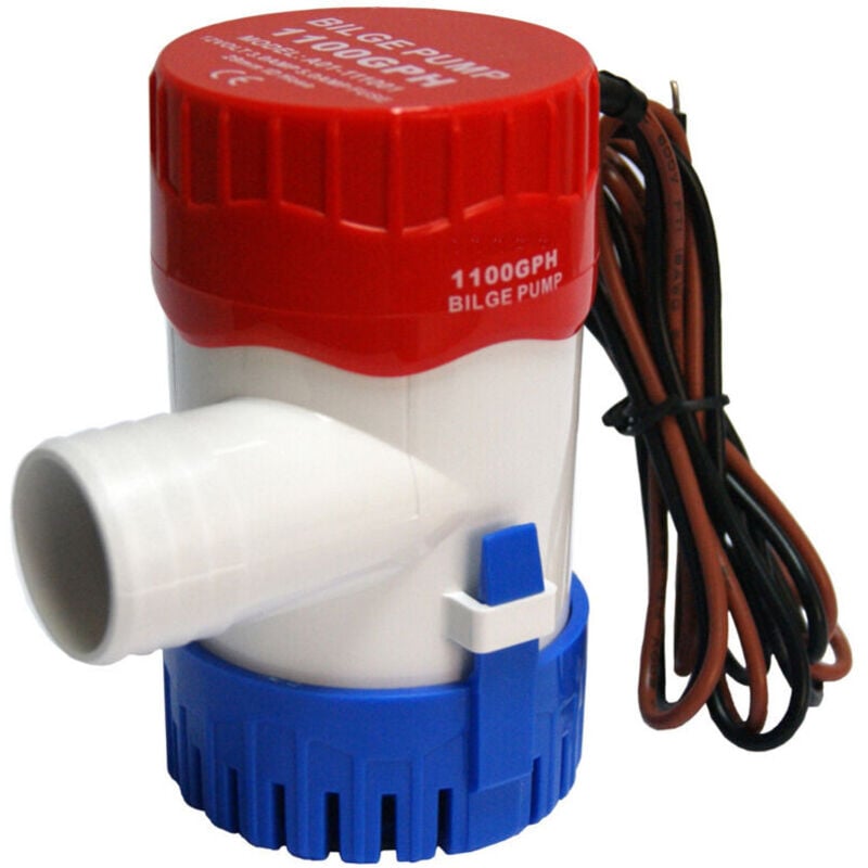Pompe de cale 1100 GPH entièrement Submersible, pour Bateau, 12 V, Pompe à Eau de cale pour Bateau de pêche, Yacht, VR ou Bateau de Marine