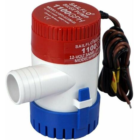 Pompe de cale 1100 GPH entièrement Submersible, pour Bateau, 12 V, Pompe à Eau de cale pour Bateau de pêche, Yacht, VR ou Bateau de Marine-