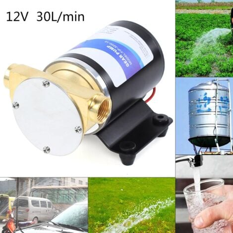 Pompe à eau 12 V 115 Psi Pompe à eau de diaphragme à haute pression Pompe à  eau auto-amorçante 5 l/min 60 W Usage agricole pour lavage de voiture
