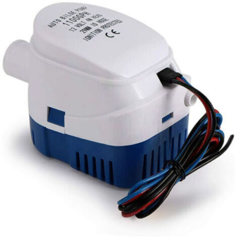 Pompe de Cale Automatique 12V 1100GPH Pompes de Cale, Pompe à Eau Liquide Silencieuse Automatique pour Pompe de Cale Marine Pompe à Eau pour Bateaux, étangs, Piscines