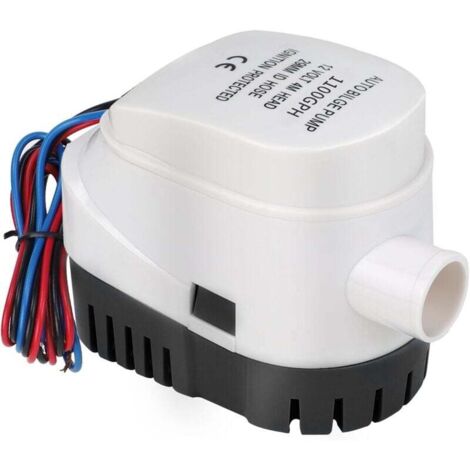 Pompe de Cale Automatique, 12V Pompe Automatique de Ponton pour Bateau, 1100GPH/ 70LPM Pompes de Cale avec Interrupteur à Flotteur, Pompe à Eau Liquide Automatique pour Bateaux Piscines(Noir)