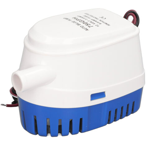 Pompe de cale automatique DC 12V, filtre amovible en plastique, nettoyage facile de l'eau de bateau pour Yacht marin 750GPH