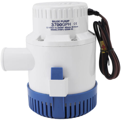 Pompe de cale électrique de plomberie marine de bateau de 3700 GPH prévention efficace de surchauffe à faible bruit 12V