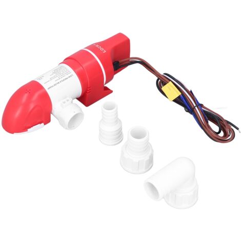 Pompe de cale extra-plate 1100 GPH/4160 LPH, électrique automatique, en acier inoxydable, 12 V CC, rotation à 360° pour bateaux