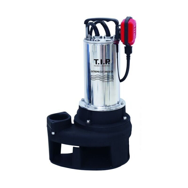 T.i.p. - Pompe de chantier pour eaux usées tip - en acier inoxydable avec mécanisme de coupe, 18 000 l/h, granulométrie 50 mm, jusqu&39à 90°C,