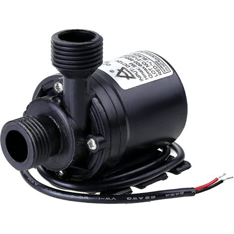 Pompe de circulation d'eau 12 V CC 800 l/h 5 m Noir 1 pièce