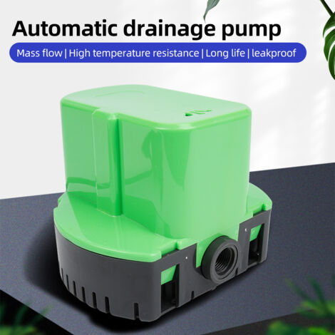 Pompe de Couverture de Piscine Pompe de Drainage Submersible 3500L/H 110W avec Cordon 25ft et Accessoires (Green Black, ABS, 160x150x140mm)