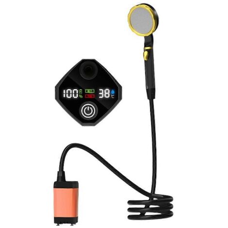 Pompe de douche portable rechargeable 7800 mAh, orange