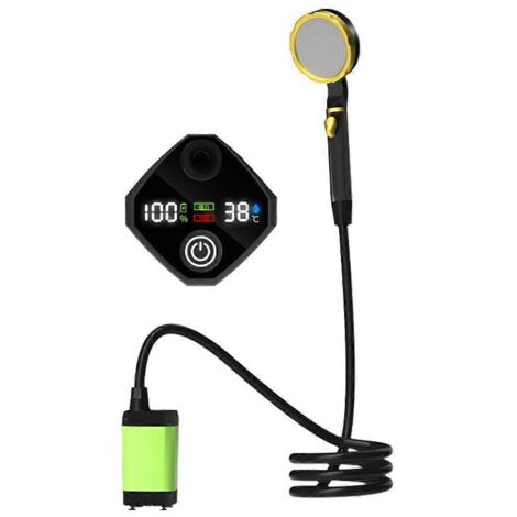 Pompe de douche portable rechargeable verte 7800 mAh