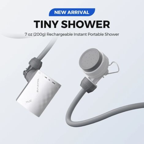 Pompe de douche portable, tête de pompe étanche IPX7 et ensemble de tuyaux, pompe à eau rechargeable pour le camping, douche extérieure