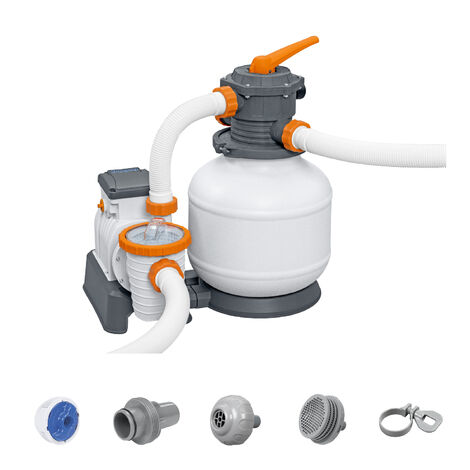 Pompe de Filtration avec Filtre à Sable pour Piscines Démontables Bestway Flowclear de 8.327 litres/heure Connexion 32 mm