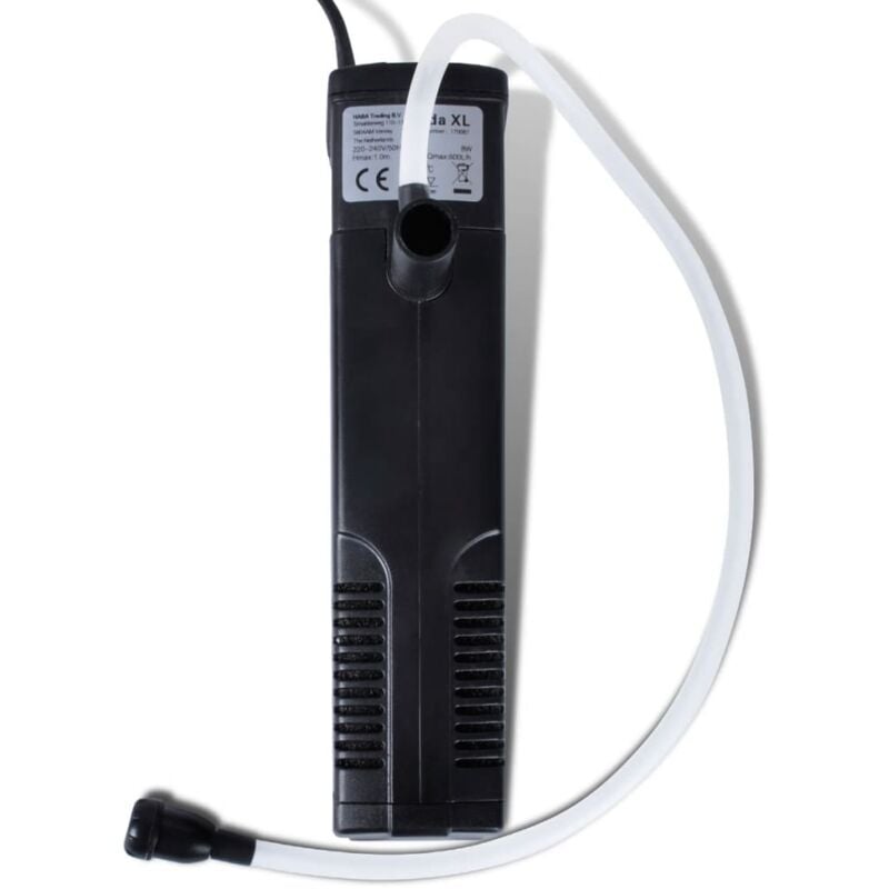 Inlife Pompe de filtration d'aquarium avec charbon actif 600 l/h