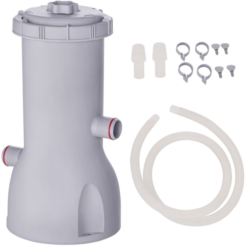 Outsunny - Pompe de filtration épurateur à cartouche pour piscine hors sol 3785 L/h 90 w blanc