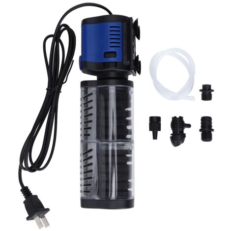 Pompe de filtration submersible pour aquarium JQP-500F 5W en plastique, silencieuse avec aération réglable