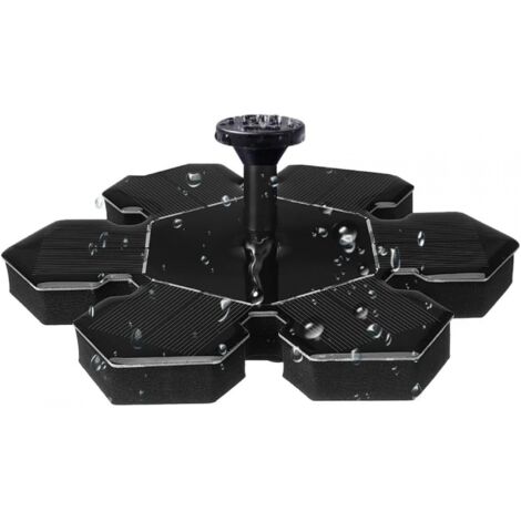 Pompe de fontaine flottante solaire, pompe de fontaine de bain d'oiseaux, diamètre 205mm (7V/1.4W)