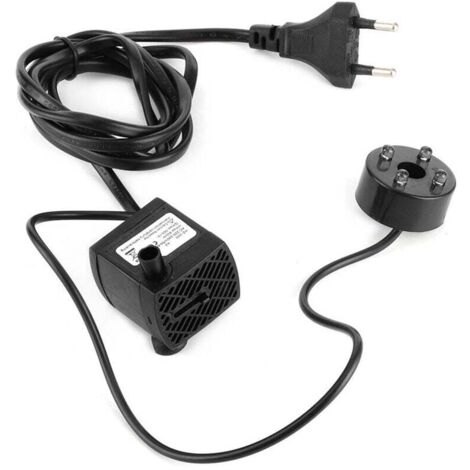 Pompe de fontaine silencieuse avec LED - Pour rocaille miniature et hydroponie - Prise EU AC220-240V - Design compact