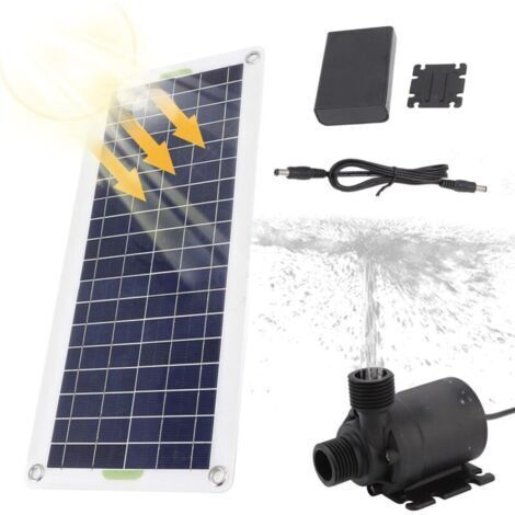 Pompe De Fontaine Solaire 30W,Pompe à Eau Solaire, Kit De Pompe à Eau Solaire Avec Panneau Solaire En Polysilicium, Kit De Pompe De Fontaine Pour Jardins poniques De Bassin De Fontaine Alimentés