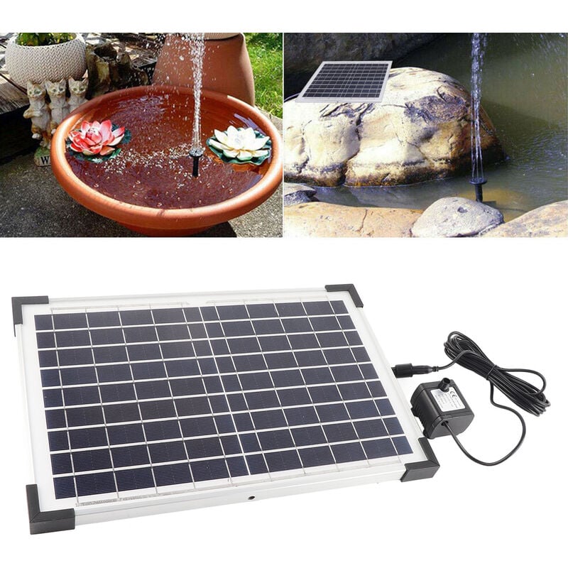 Pompe de fontaine solaire 9V 10W facile à installer Kit de pompe de bassin de fontaine solaire pour bain d'oiseaux jardin jardin piscine aquarium