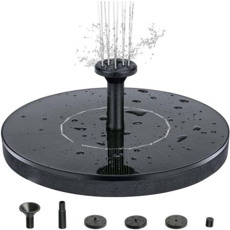 Pompe de fontaine solaire, Circle Garden Pompe à eau à énergie solaire Kit de panneau solaire Pompe à eau pour étang, fontaine, bain d'oiseau, décoration de jardin, cycle de l'eau, pas d'électricité r