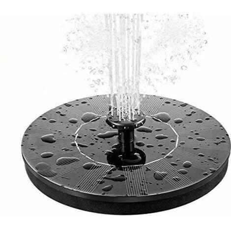 Pompe de fontaine solaire, Circle Garden Pompe à eau à énergie solaire Kit de panneau solaire Pompe à eau pour étang, fontaine, bain d'oiseau, décoration de jardin, cycle de l'eau, pas d'électricité r