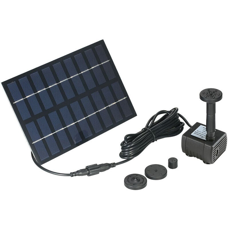 Pompe de fontaine solaire, kit de panneau d'alimentation de pompe à eau solaire submersible sans brosse pour la circulation de l'eau de