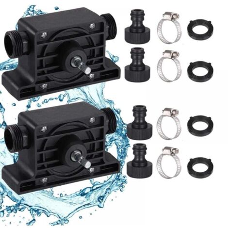 Pompe de forage électrique, mini pompe à eau, pour le pompage rapide d'huile, d'eau, de liquide, adaptée à un usage domestique (2 ensemble)