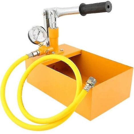 Pompe de levage manuelle : testeur de pression d’eau 2,5 MPa 25 kg (pompe d’essai hydraulique manuelle avec tuyau haute pression G1/2)