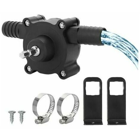Pompe de perceuse électrique, pompe à eau mini pompe de perceuse électrique à main pompe auto-amorçante portable pompe de perceuse ménage petite pompe à eau pour la maison jardin， 6. 35Mm