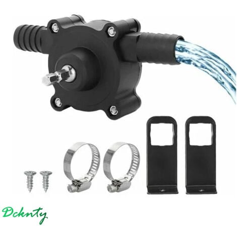 MISSDONG Pompe de perceuse électrique, pompe à eau mini pompe de perceuse électrique à main pompe auto-amorçante portable pompe de perceuse ménage petite pompe à eau pour la maison jardin， 6. 35Mm