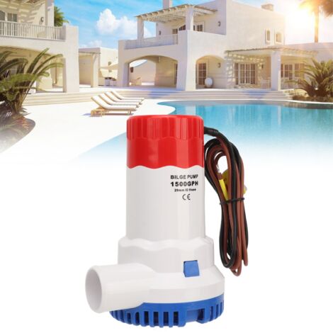 Pompe de Piscine Spa Étang DC 24V Mini Pompe d'Arrosage pour Bateau Irrigation 1500GPH-AUTRES
