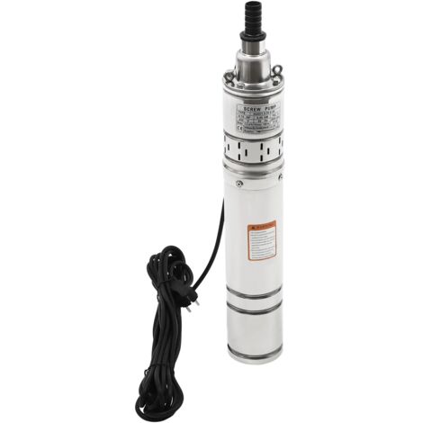 Pompe de puits profond 550W 1200 l/h, pompe sous-marine, pompe à eau en acier inoxydable, Pompe de Puits Submersible Automatique Usage Domestique Agricole Industriel