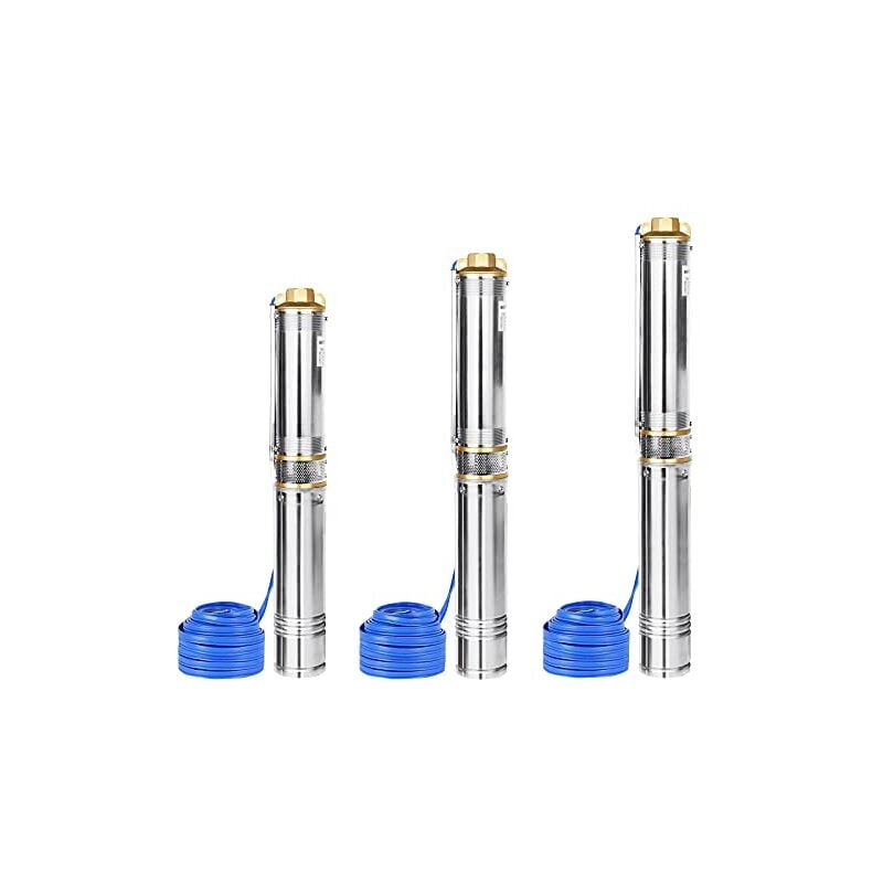 Pompe de Puits Profond 750W 1HP Submersible 4000L/h Débit 4 Pouces Pipe de Commutation Automatique de Jardin Naizy