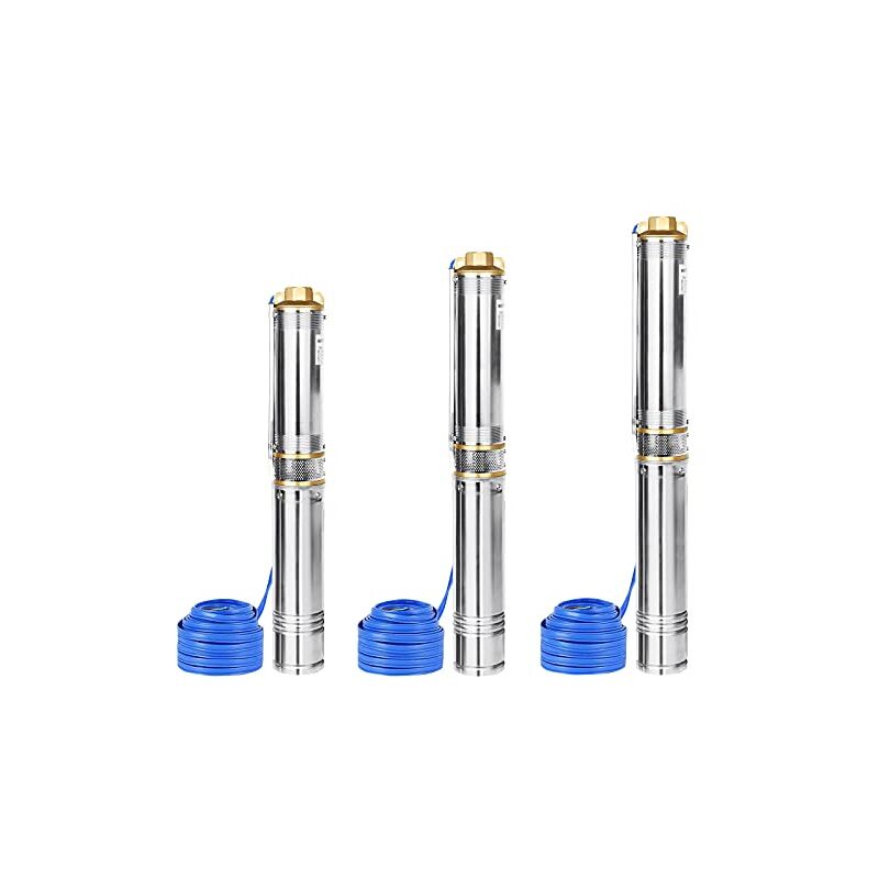 Pompe de Puits Profond 370W 0.5HP Submersible 4000L/h Débit 4 Pouces Pipe de Commutation Automatique de Jardin Naizy