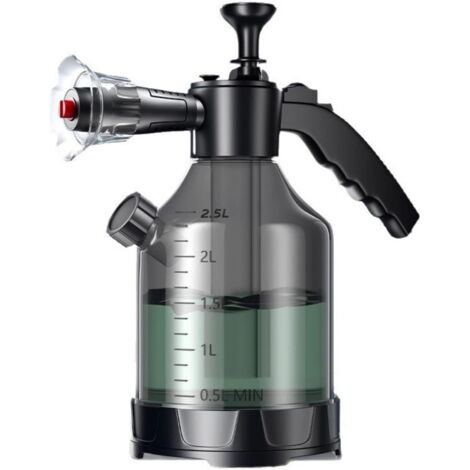 Pompe de pulvérisation de mousse de 3 litres, pistolet à mousse pour lavage de voiture, lance à mousse avec buse réglable, pulvérisateur à pression portatif