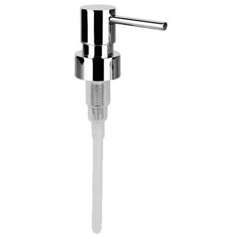 Pompe de rechange pour distributeur de savon, métal, chrome