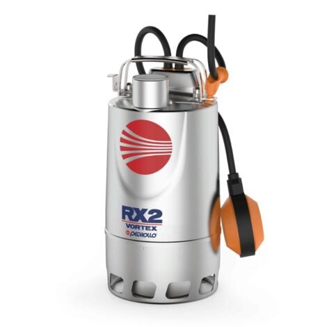 Pompe De Relevage Pedrollo Rx M 220 Vortex Eaux Usées Flotteur Intégré 220v 6 M3/h 0.37 Kw