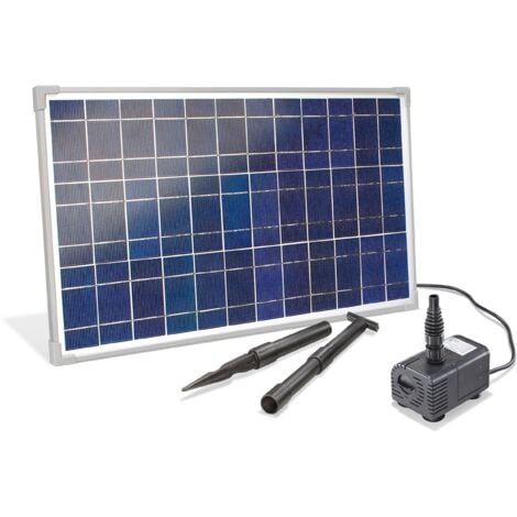 Pompe de ruisseau solaire 25 W 1600 l/h Batterie bassin pompe solaire esotec 101018