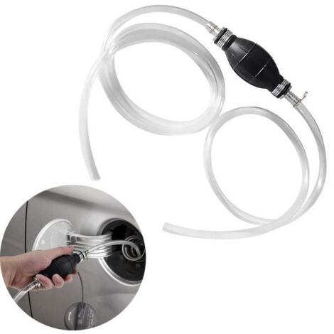 Pompe de Siphon à Main Aspiration Pompe de Transfert pour l\'eau Huile Essence Tuyau de Transfert de Gaz Essence Diesel Liquide