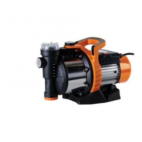 Pompe de surface 4600 l/h – Acier inoxydable – Pression 4,5 bars – Capacité d'aspiration 8 m – Pour eaux chargées en calcaire – Villager - 1100F