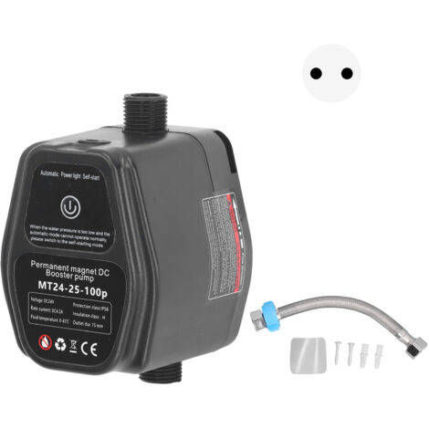 Pompe de surpression à moteur sans balais 24V 100W pour arrosage automatique, noir, prise EU 100‑240V