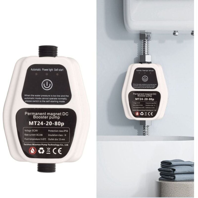 SNQ - Pompe de surpression automatique pour douche, recirculation et pression de l'eau Pompe dc murale 100-240V eu Plug --