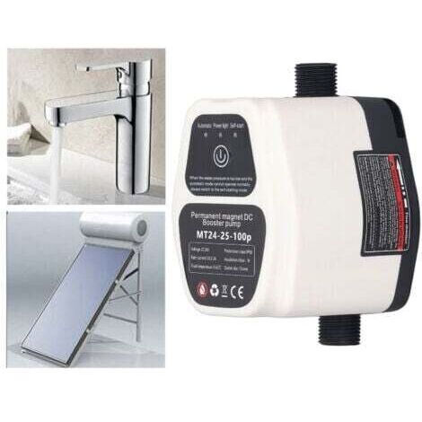 Pompe de surpression d'eau 100W 24V 25L entièrement automatique avec détection intelligente et silencieuse Pompe de surpression d'eau 100-240V EU Plug--