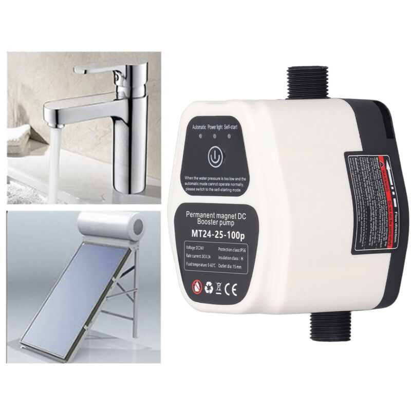 Pompe de surpression d'eau 100W 24V 25L entièrement automatique avec détection intelligente et silencieuse Pompe de surpression d'eau 100-240V eu